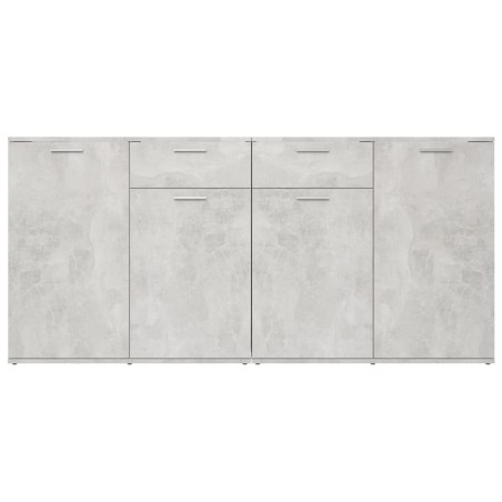 Buffet Gris béton 160x36x75 cm Bois d'ingénierie