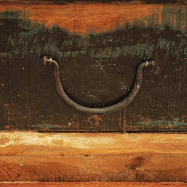 Table basse avec espace de rangement vintage Bois recyclé