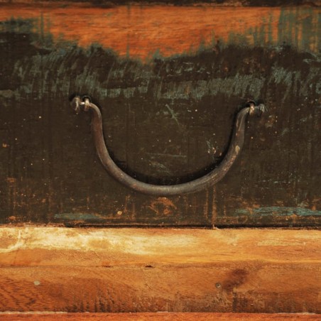 Table basse avec espace de rangement vintage Bois recyclé