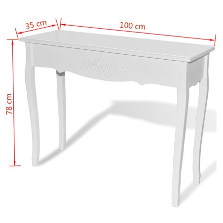 Table de console et coiffeuse Blanc