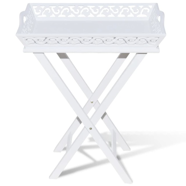 Table d'appoint avec plateau Blanc