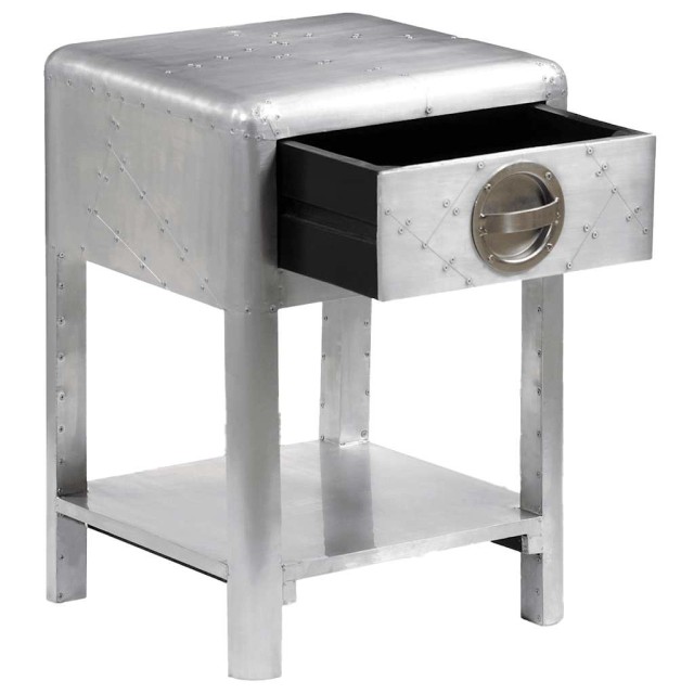 Table de coin avec 1 tiroir vintage Style d'aviation