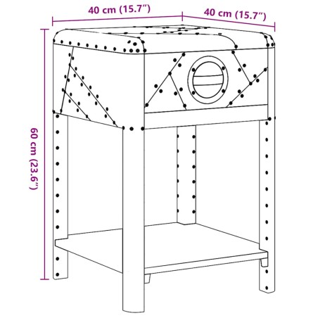 Table de coin avec 1 tiroir vintage Style d'aviation