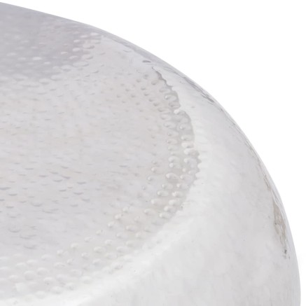 Table basse martelée en aluminium Argenté 2