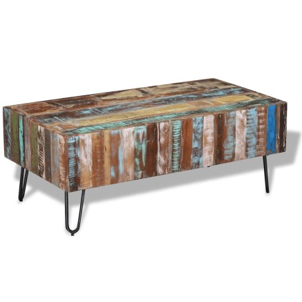 Table basse Bois massif de récupération 100x50x38 cm 2