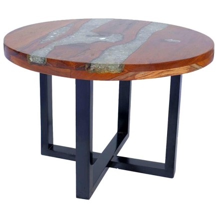 Table basse Teck Résine 60 cm 2