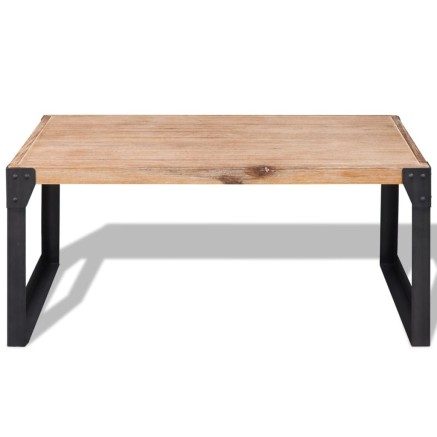 Table basse bois d'acacia massif 100x60x45 cm 2