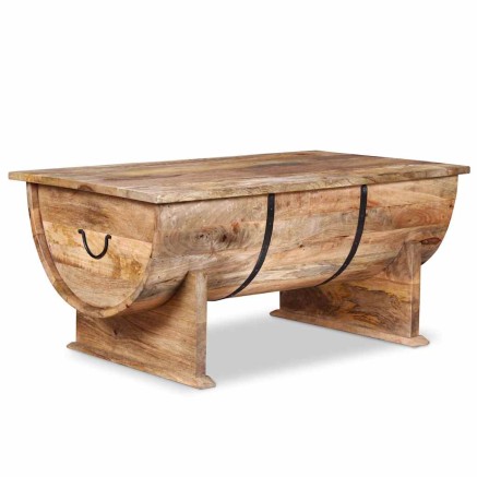 Table basse Bois de manguier massif 88x50x40 cm 2