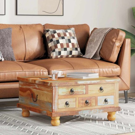 Table basse Bois de récupération 70 x 70 x 38 cm