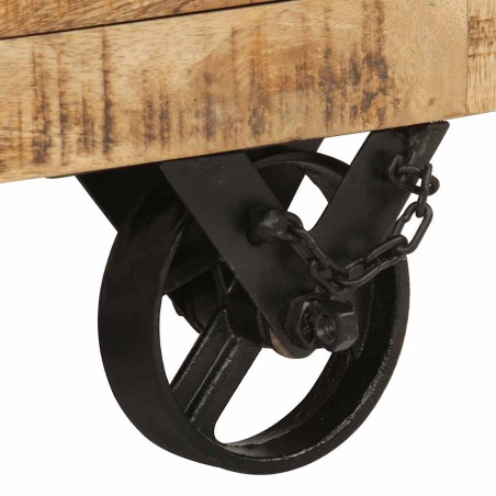 Table basse Bois de manguier brut 70 x 70 x 40 cm