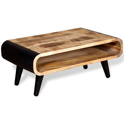 Table basse Bois de manguier brut 90x55x39 cm 2