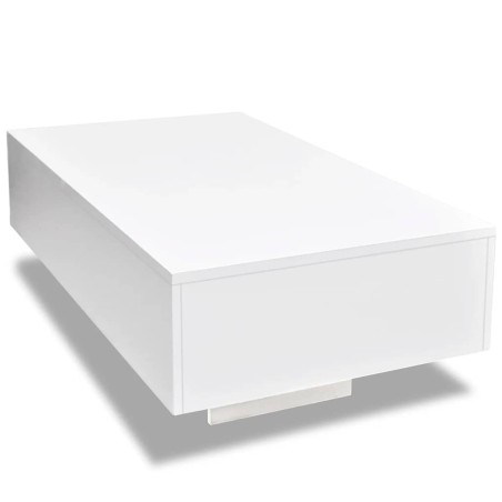 Table basse blanc brillant