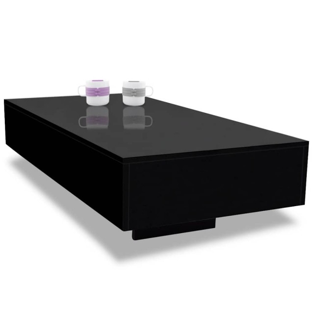 Table basse noir brillant
