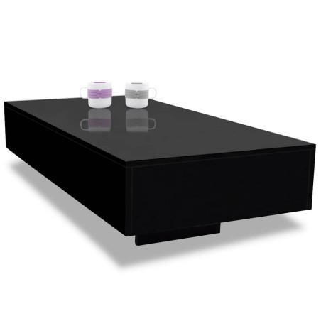 Table basse noir brillant