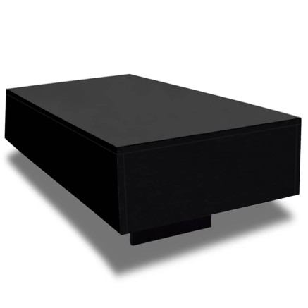 Table basse Haute brillance Noir 2