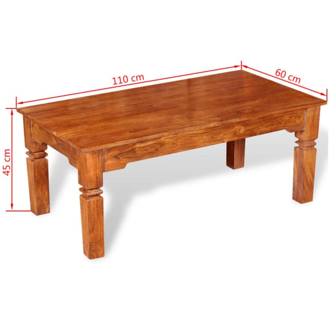 Table basse Bois massif 110 x 60 x 45 cm