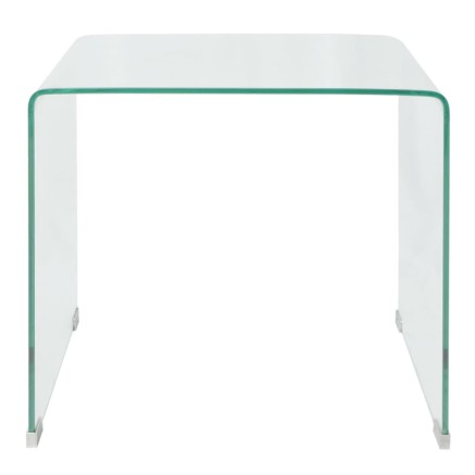 Table basse 49,5 x 50 x 45 cm Verre trempé Transparent 2