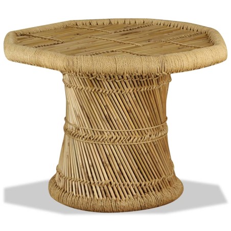 Table basse bambou octogonale 60 x 60 x 45 cm