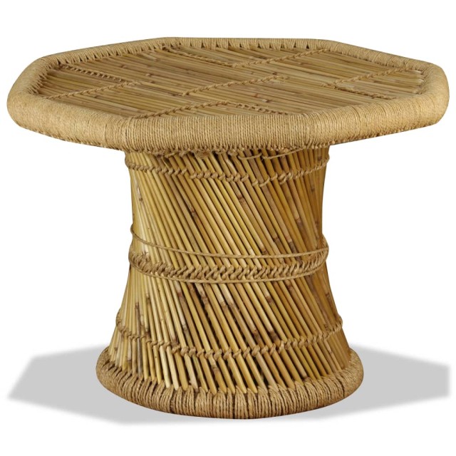 Table basse bambou octogonale 60 x 60 x 45 cm