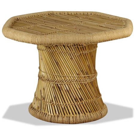 Table basse bambou octogonale 60 x 60 x 45 cm