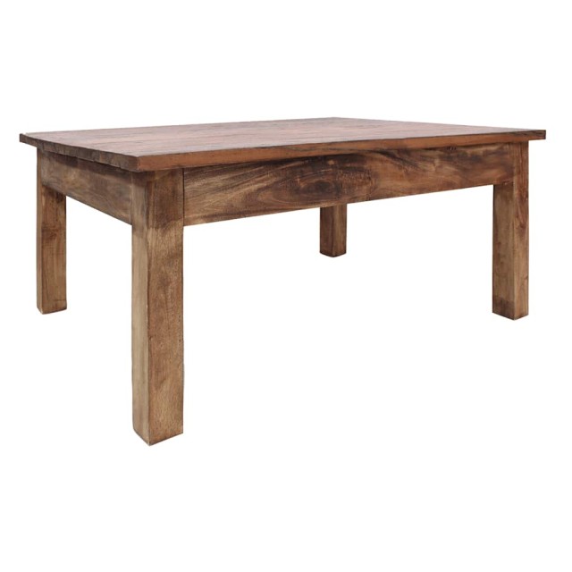 Table basse bois d'acajou massif 96x73x45 cm