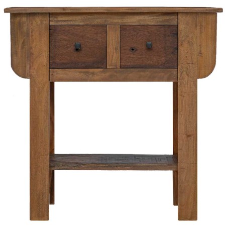 Table console bois de récupération mélangé 80x35x80 cm
