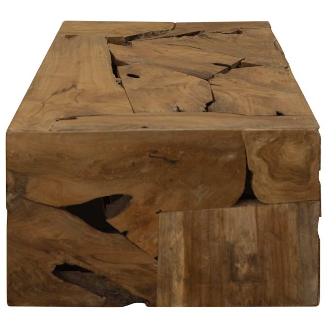 Table basse 90x50x30 cm Teck véritable Marron