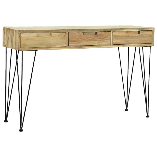 Table console 120x35x76 cm Teck massif
