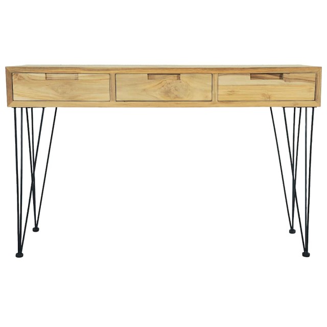 Table console 120x35x76 cm Teck massif