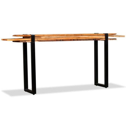 Table console Bois de récupération massif réglable 2