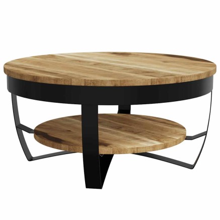 Table basse Bois massif de manguier brut 65x32 cm 2