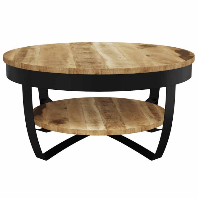 Table basse Bois massif de manguier brut 65x32 cm