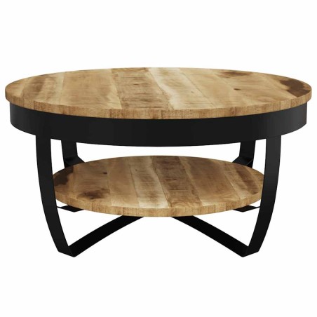 Table basse Bois massif de manguier brut 65x32 cm