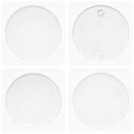 Table basse Bois de récupération massif 60x45 cm Blanc