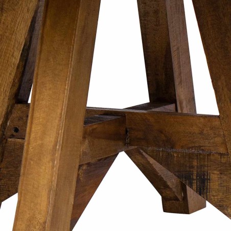 Table basse Bois de récupération massif 60x45 cm Blanc