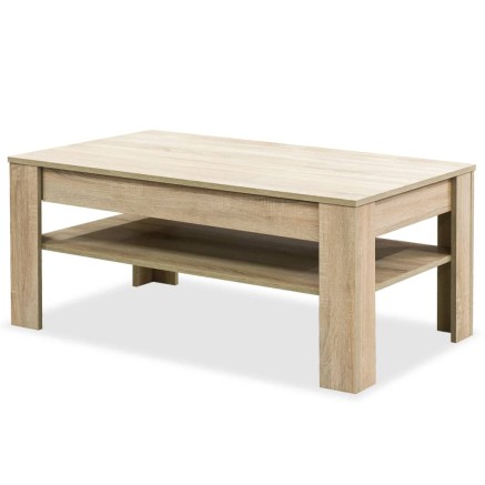 Table basse bois d'ingénierie 110x65x48 cm Chêne 2