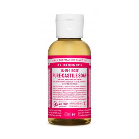 Sapone Liquido Dr Bronner's 60 ml Rose
