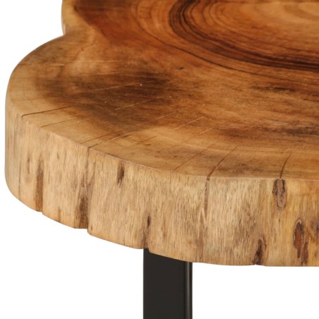 Table basse bois d'acacia massif 60x55x25 cm