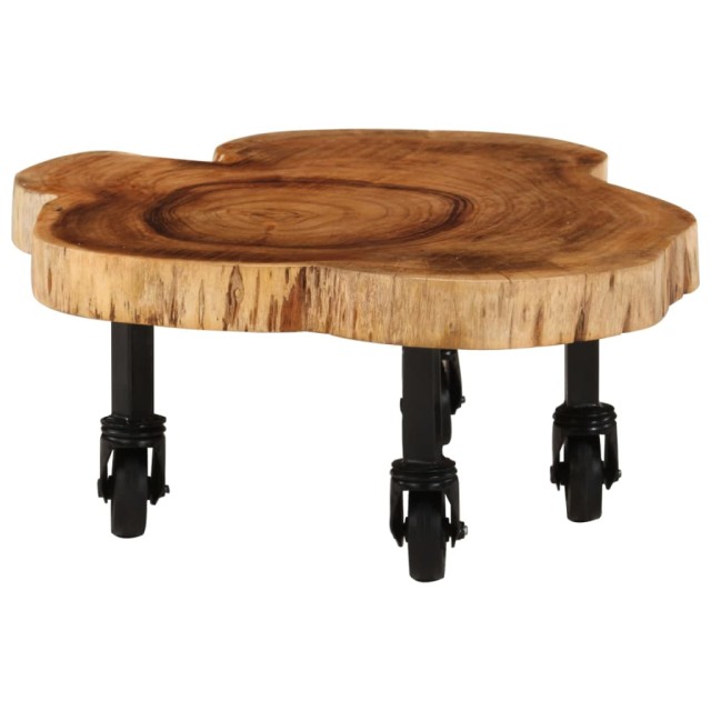 Table basse bois d'acacia massif 60x55x25 cm