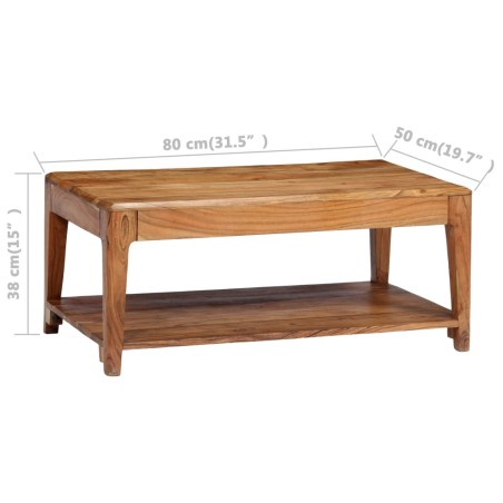 Table basse Bois massif 88x50x38 cm