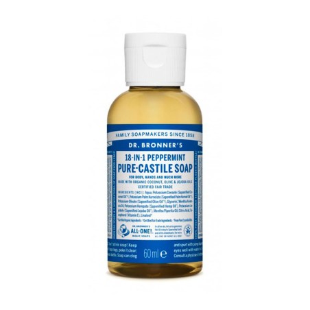 Jabón Líquido Dr Bronner's 18 in 1 Peppermint 60 ml