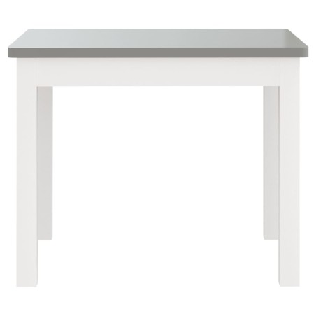 Ensemble de table et chaises enfants 3 pcs Blanc et gris MDF