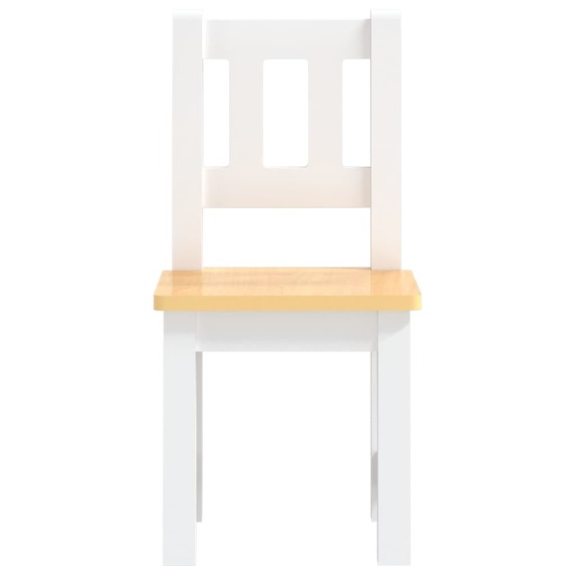 Ensemble de table et chaises pour enfants 3 pcs Blanc et beige
