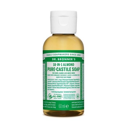Jabón Líquido Dr Bronner's 60 ml Almendras
