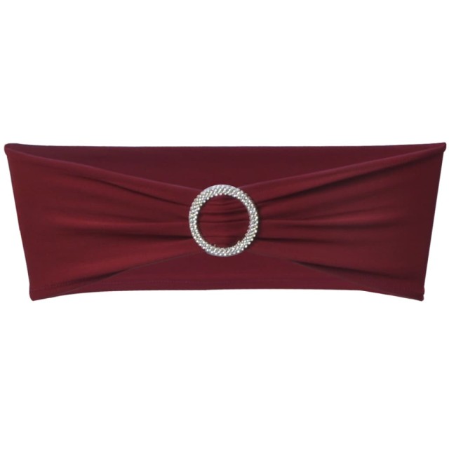 Ruban décoratif élastique avec boucle de chaise 25 pcs Bordeaux
