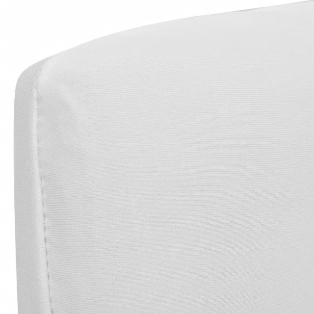 Housses extensibles de chaise 6 pcs Blanc