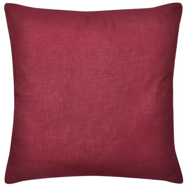 Housses de coussin 4 pcs Coton Bordeaux 40x40 cm