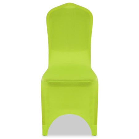Housse de chaise extensible 6 pcs vert