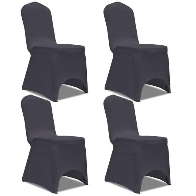 Housse de chaise extensible 4 pcs Anthracite