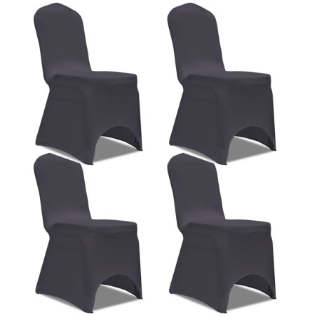 Housse de chaise extensible 4 pcs Anthracite